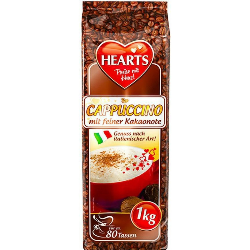 HEARTS Cappuccino with Cocoa 1kg rozpuszczalne