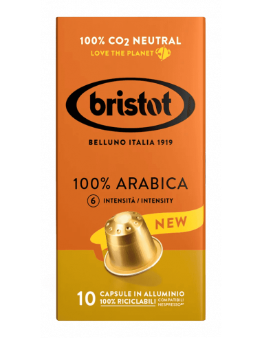 Kapsułki do Nespresso BRISTOT 100% ARABICA 10szt.