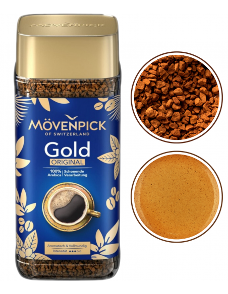 Movenpick Gold Original Glass kawa rozpuszczalna arabica 200g