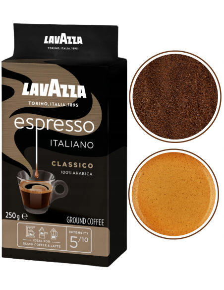 Lavazza Espresso kawa mielona arabica średnio palona 250g włoska