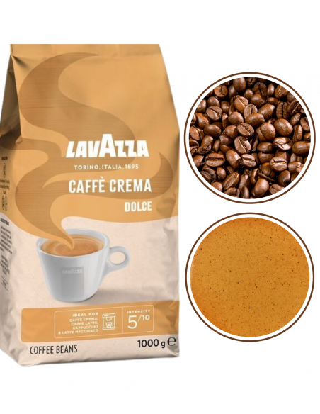 Lavazza Caffe Crema Dolce kawa ziarnista czarna 1 kg