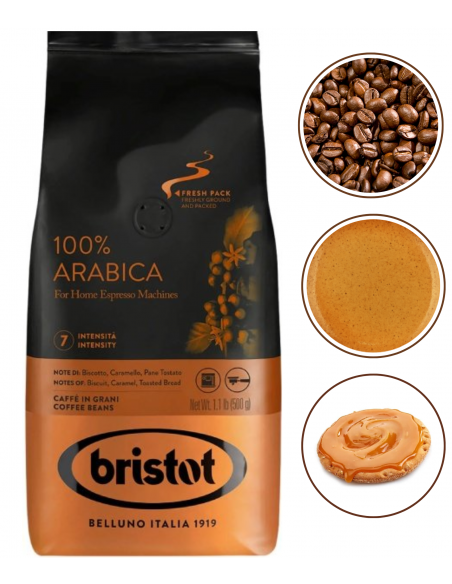 BRISTOT ARABICA 100% Kawa ziarnista 500g BRISTOT ARABICA 100% Kawa ziarnista 500g
