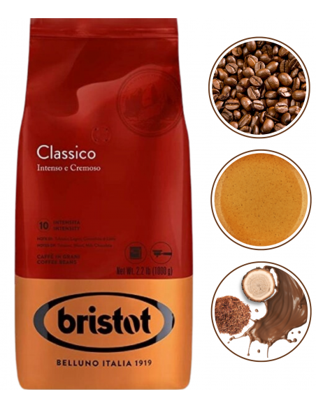 Bristot Classico kawa ziarnista intensywna średnio palona 1kg