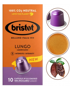 Kapsułki do Nespresso BRISTOT LUNGO AMERICANO 10szt.