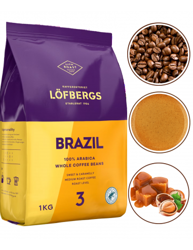 LOFBERGS BRAZIL ARABICA 100% KAWA ZIARNISTA 1kg