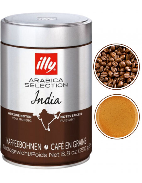 Illy INDIA ARABICA Kawa ziarnista 250g Illy INDIA ARABICA Kawa ziarnista 250g