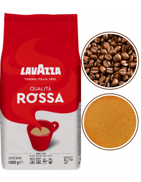 Lavazza Qualita Rossa kawa ziarnista średnio palona 1kg