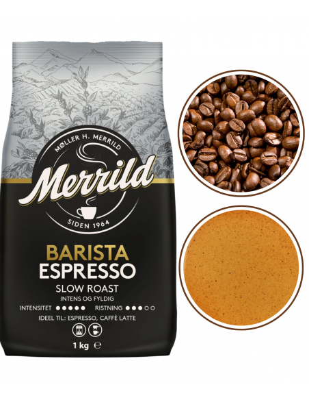 Lavazza Merrild Barista Espresso kawa ziarnista intensywna 1kg