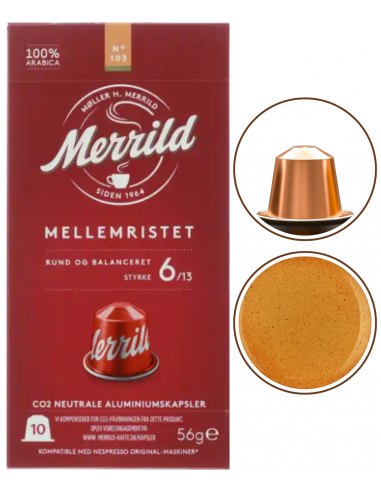 Kapsułki do Nespresso Merrild 103 Mellemristet 56g