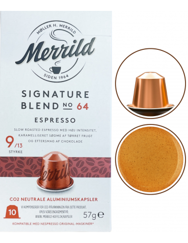 Kapsułki do Nspresso Merrild Signature blend no.64 57g