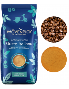 Movenpick Gusto Italiano kawa ziarnista mocno palona 1kg 2