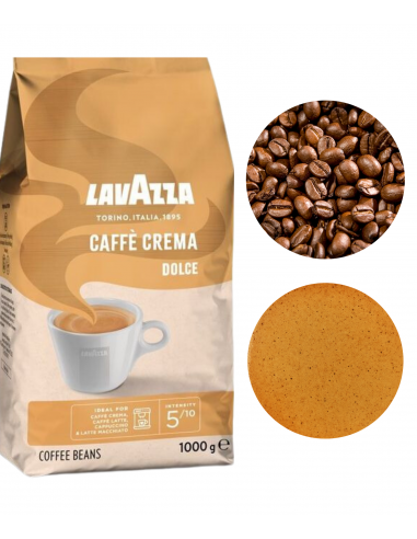 Lavazza Caffe Crema Dolce kawa ziarnista czarna...