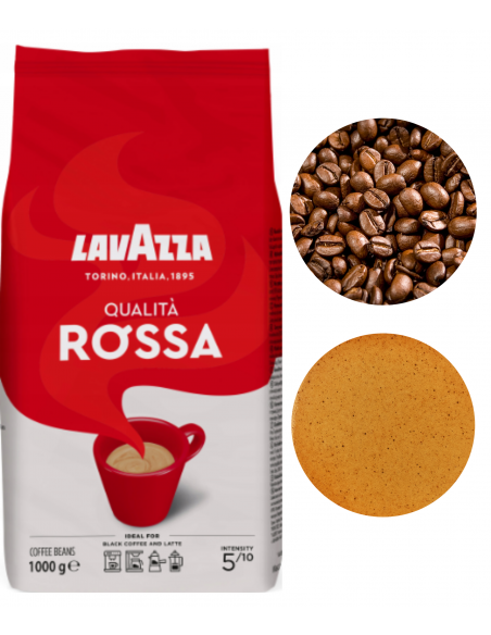 Lavazza Qualita Rossa kawa ziarnista średnio palona 1kg