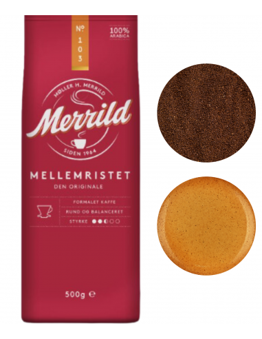 Merrild Mellemristet 103 kawa mielona 500g