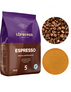 Lofbergs Espresso kawa ziarnista intensywna ciemno palona... 2