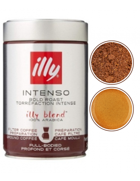 Illy Intenso arabica kawa mielona intensywna ciemno palona 250g