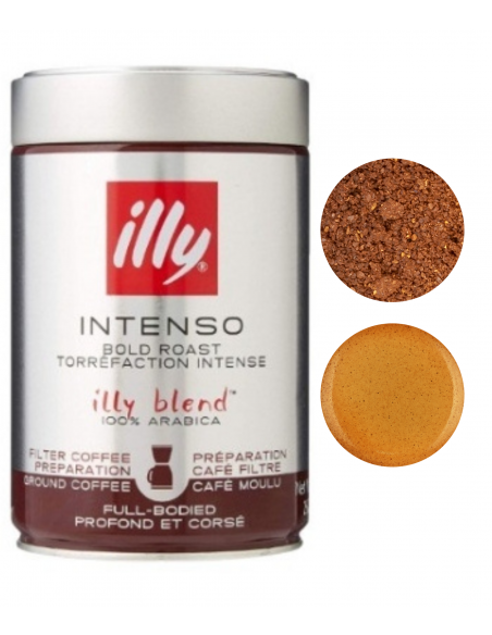 Illy Intenso arabica kawa mielona intensywna ciemno palona 250g