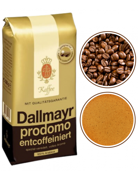 Dallmayr Prodomo Entcoffeiniert kawa ziarnista arabica bezkofeinowa 500g