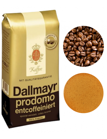 Dallmayr Prodomo Entcoffeiniert kawa ziarnista arabica bezkofeinowa 500g