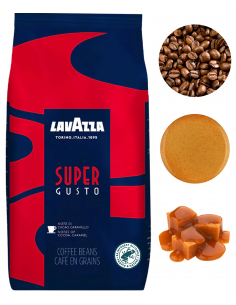 Lavazza Super Gusto kawa ziarnista ciemno palona 1kg 2
