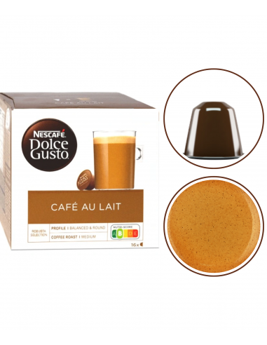 Nescafe Dolce Gusto Cafe Au Lait Kawa Kapsułki 16 sztuk