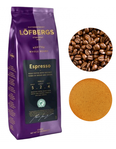 Lofbergs Espresso kawa ziarnista ciemno palona...