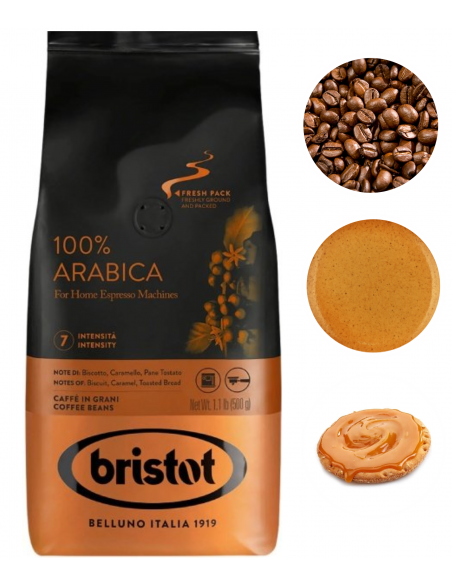 BRISTOT ARABICA 100% Kawa ziarnista 500g BRISTOT ARABICA 100% Kawa ziarnista 500g