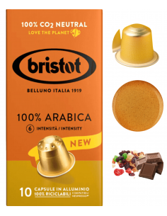 Kapsułki do Nespresso BRISTOT 100% ARABICA 10szt. 2