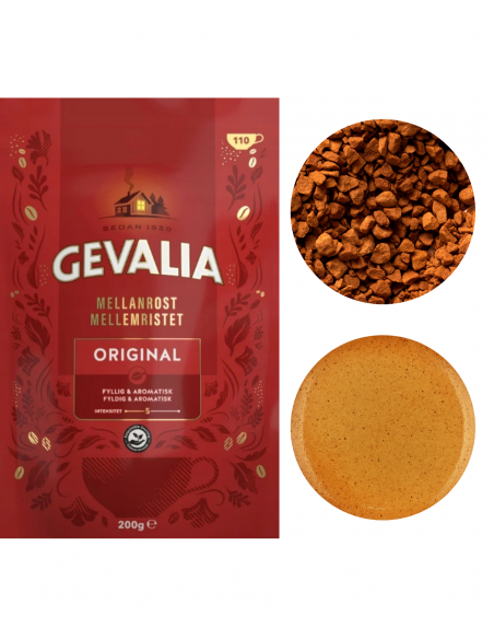 Gevalia Original kawa rozpuszczalna czarna średnio palona 200g