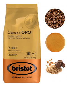 Bristot Classico Oro kawa ziarnista czarna intensywna 1kg 2