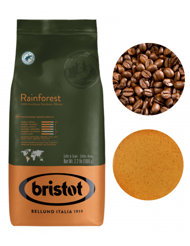 Bristot Rainforest kawa ziarnista czarna 1kg