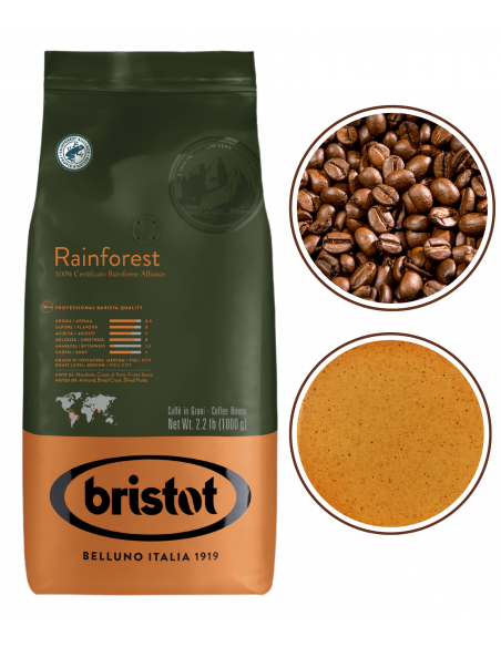 Bristot Rainforest kawa ziarnista czarna 1kg