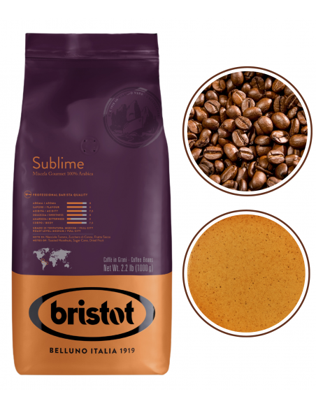 Bristot Sublime Arabica kawa ziarnista czarna espresso 1kg
