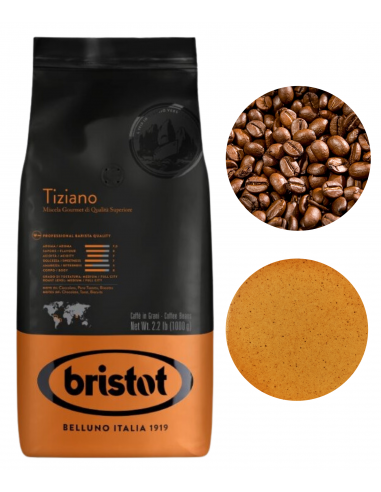 Bristot Tiziano Kawa ziarnista czarna do...