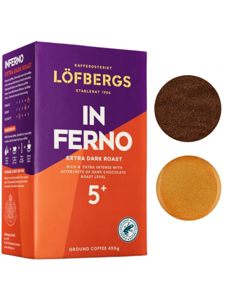 Lofbergs Inferno kawa mielona mocno palona 450g