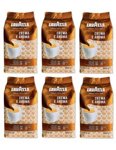 Lavazza Crema e Aroma kawa ziarnista zestaw 6 x 1 kg