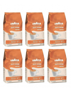 LAVAZZA Caffe Crema Gustoso Kawa ziarnista zestaw 6 x 1 kg