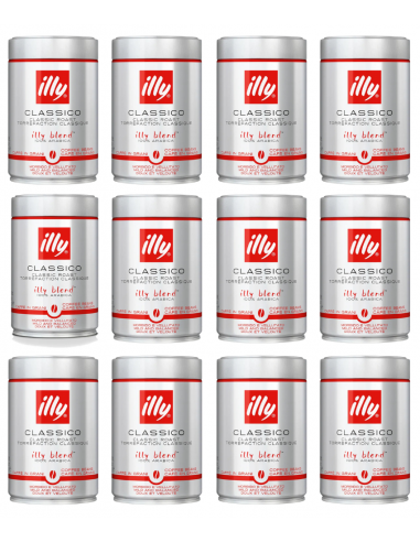 Illy CLASSICO Kawa ziarnista zestaw 12 x 250g