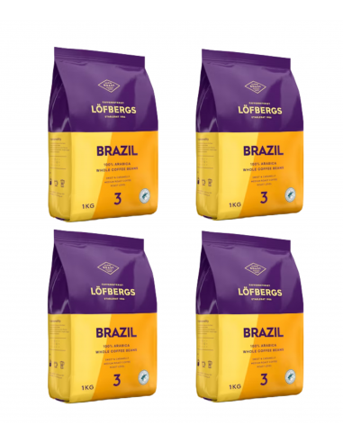 LOFBERGS Brazil kawa ziarnista zestaw 4 x 1 kg