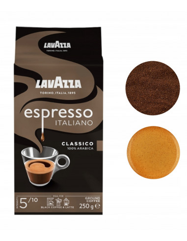 Lavazza Espresso kawa mielona arabica lekko palona 250g
