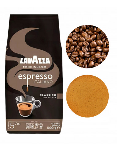 Lavazza Caffe Espresso kawa ziarnista arabica średnio palona 1kg