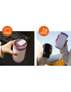 Kubek termiczny Majestic Sport Bullet 400 ml różowy 2