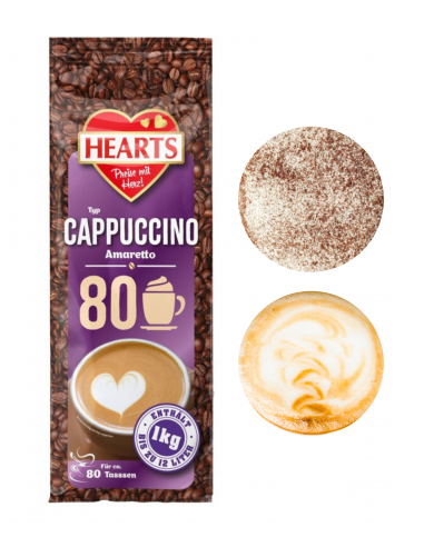 Hearts Kawa Cappuccino o smaku Amaretto 1000gr