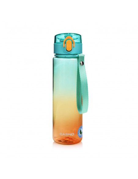 Butelka tritanowa Casno Aura 560 ml zielono-pomarańczowa