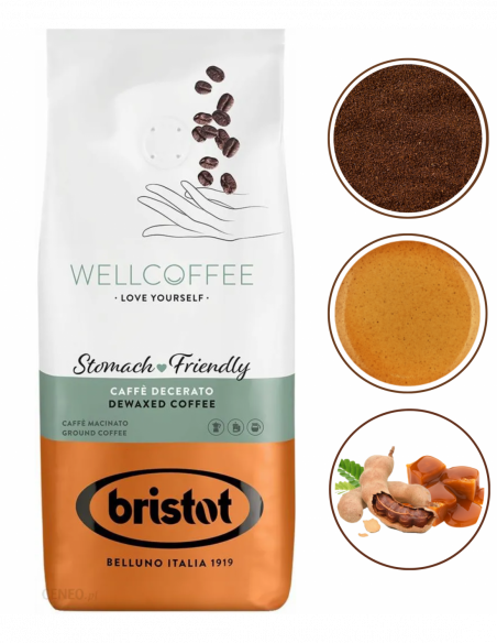 Zestaw świąteczny - kawa mielona Bristot Wellcoffe 200g + kubek termiczny Gump różowy