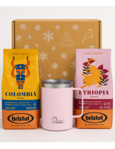 Zestaw świąteczny - kawa ziarnista Bristot Colombia +...