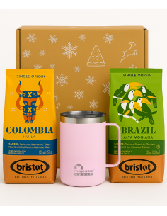 Zestaw świąteczny - kawa ziarnista Bristot Colombia +...