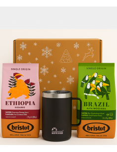 Zestaw świąteczny - kawa ziarnista Bristot Ethopia +...