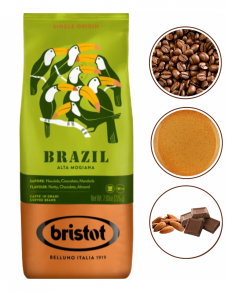 Zestaw świąteczny - kawa ziarnista Bristot Ethopia + Bristot Brazil + kubek termiczny Gump czarny