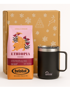 Zestaw świąteczny - kawa ziarnista Bristot Ethiopia +...